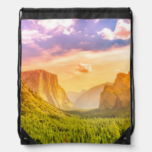 Tunnel View of Yosemite National Park Drawstring Bag