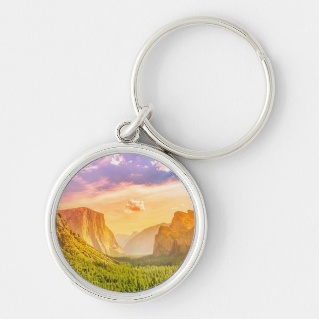 Tunnel View of Yosemite National Park Keychain (Front)