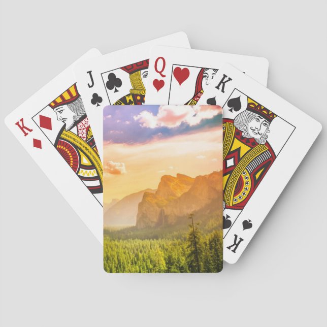 Tunnel View of Yosemite National Park Poker Cards (Back)