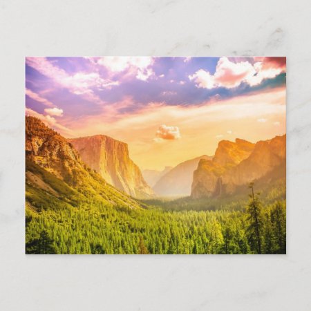 Tunnel View Of Yosemite National Park Postcard