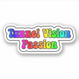 Tunnel Vision Passion Rainbow Neurodiversity Sticker