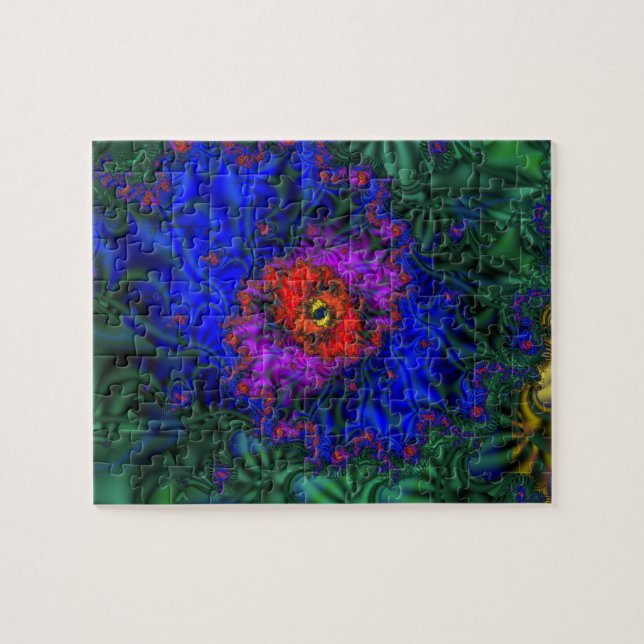 Tunnel Vision | Rainbow Fractal Art Jigsaw Puzzle (Horizontal)