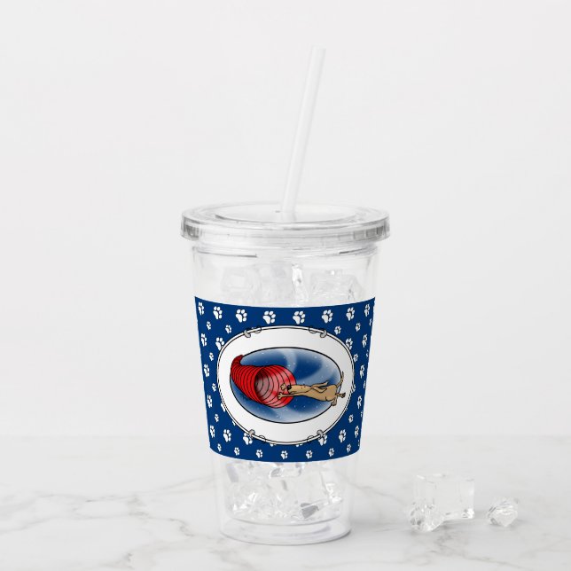Tunnel Vortex Syndrome - agility fast funny dog Acrylic Tumbler (Back Ice)