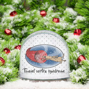 Tunnel Vortex Syndrome - agility fast funny dog Snow Globe