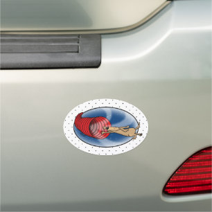 Tunnel Vortex Syndrome - funny dog agility Car Magnet