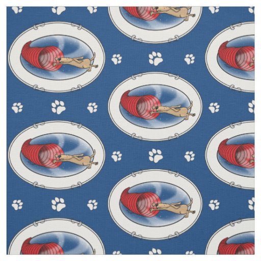 Tunnel Vortex Syndrome - funny dog agility Fabric