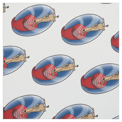 Tunnel Vortex Syndrome - funny dog agility Fabric