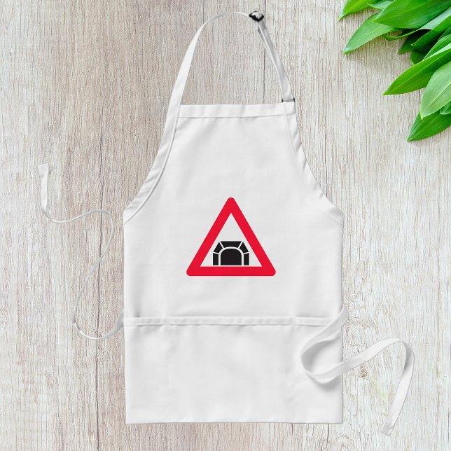 Tunnel Warning Road Sign Traffic Symbol Adult Apron (Creator Uploaded)