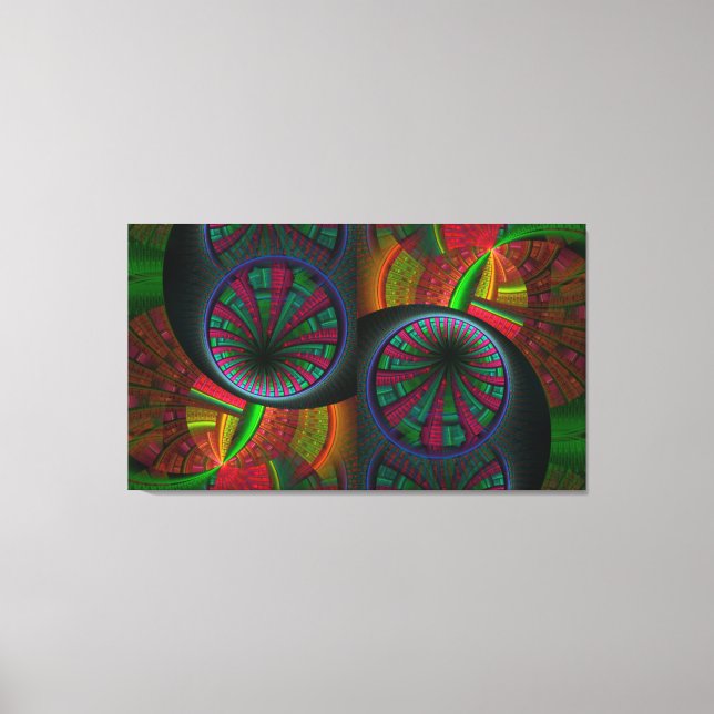 Tunneling Fractal Psychedelic Canvas Print (Front)