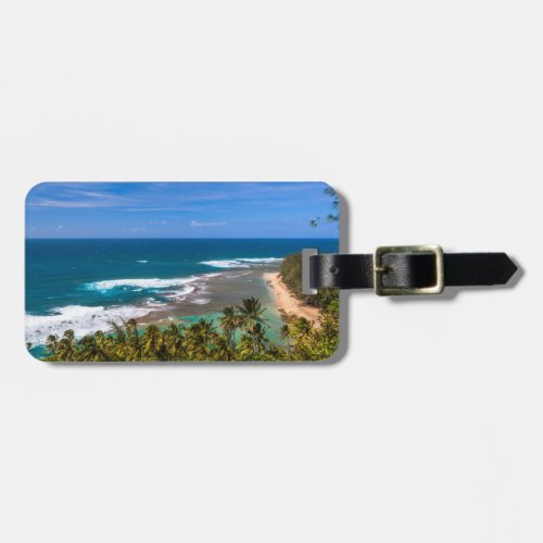 Tunnels Beach as seen from the Kalalau Trail Luggage Tag