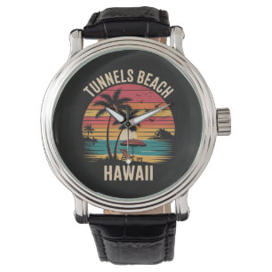 Tunnels Beach Hawaii Family Vacation Summer Sunset Watch