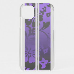 Tunnels Beach Hawaiian Hibiscus Surfboard Purple iPhone 11 Case