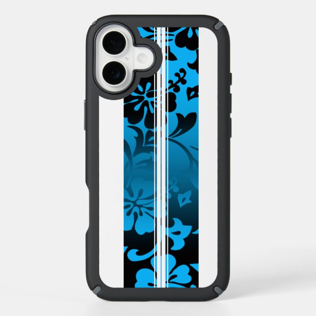 Tunnels Beach Hawaiian Hibiscus Surfboard Speck iPhone Case (Front)