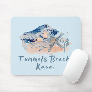 Tunnels Beach Kauai Seashells  Mouse Pad