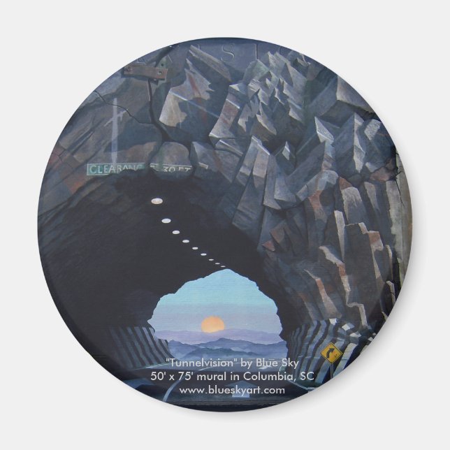 "Tunnelvision" round magnet (Front)