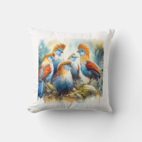 Tunqui Birds Harmony 040624AREF107 _ Watercolor Throw Pillow