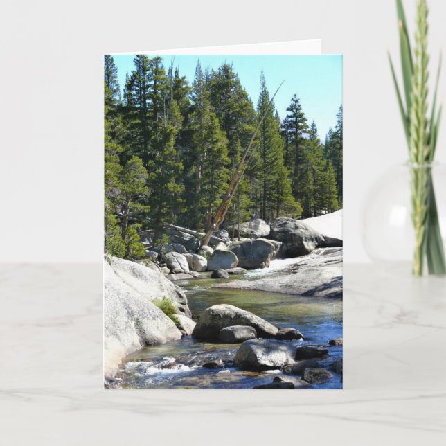 Tuolumne River in Tuolumne Meadows, Yosemite, CA Card (Front)