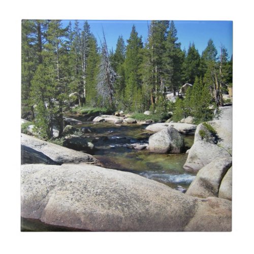 Tuolumne River in Tuolumne Meadows Yosemite CA Ceramic Tile