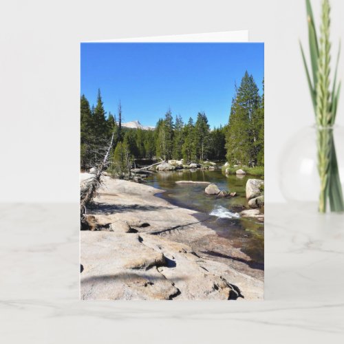 Tuolumne River with Cathedral Peak Yosemite CA Card