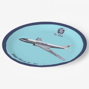 Tupolev (Туполев) Tu-104 Airliner Paper Plates