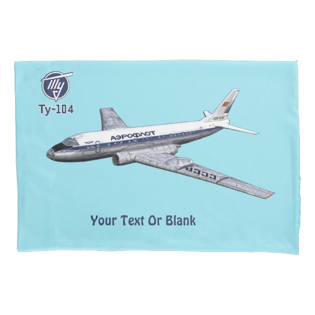 Tupolev (Туполев) Tu-104 Airliner Pillowcase (Front)