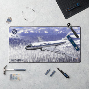 Tupolev (Туполев) Tu-104 Over Siberia Desk Mat