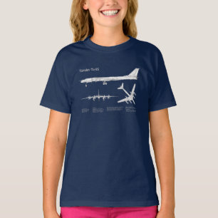 Tupolev Tu-95 - Airplane Blueprint Plans ABD T-Shirt