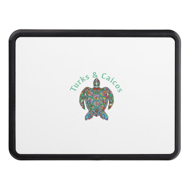Tur Caicos Tribal Turtle Hitch Cover (Front)