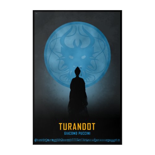 Turandot opera by Puccini Chinese dragon head Acrylic Print