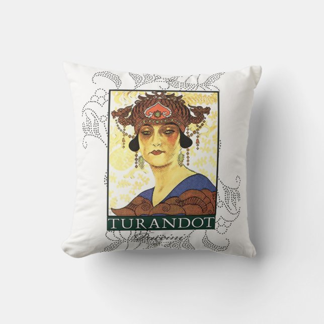 Turandot Opera Throw Pillow (Front)
