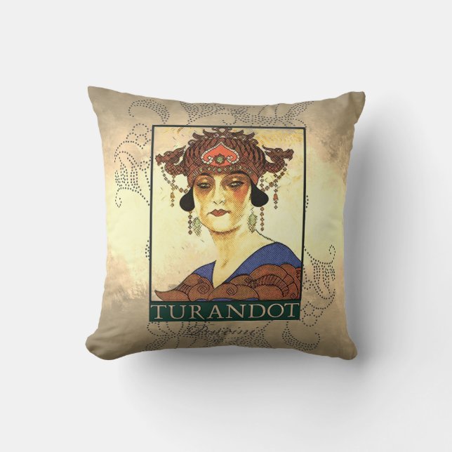 Turandot Princess Classic Opera Throw Pillow (Front)