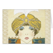 Turbaned Poiret 1900s Fashion Illustration (Front Horizontal)