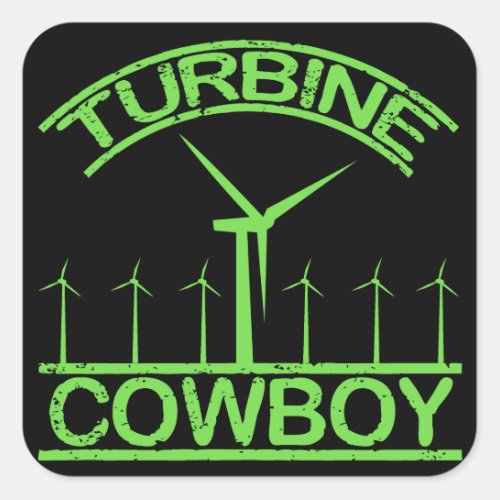 Turbine Cowboy Square Sticker