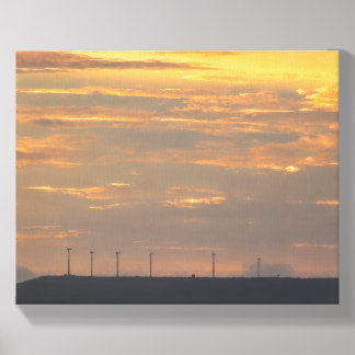 Turbines at Dusk Canvas Photo Tile