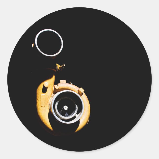 Turbo and Mechanic Round Sticker, Glossy Classic Round Sticker (Front)