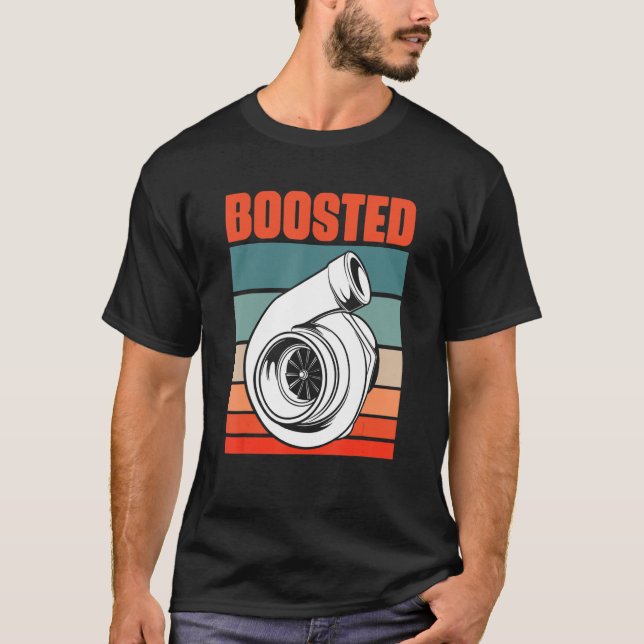 Turbo Car Boosted Car Lover Car Racing T-Shirt (Front)