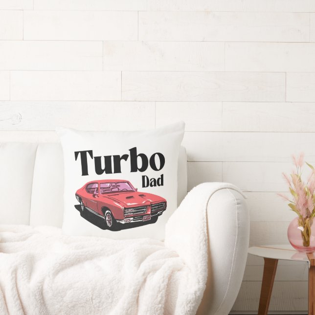 Turbo dad throw pillow (Couch)
