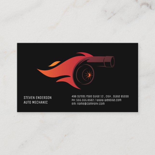 Turbo Fire Business Card (Front)