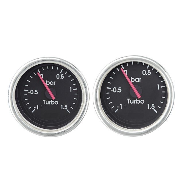 "Turbo Gauge" design jewelry set Cufflinks (Front)