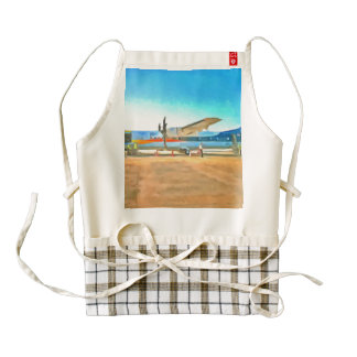 Turbo Prop plane Zazzle HEART Apron