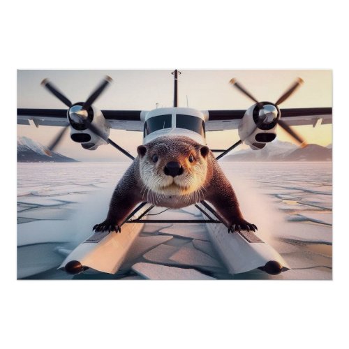 Turbo Prop Twin Engine Float Plane Bush Canada Poster