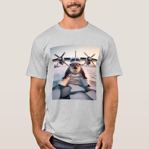 Turbo Prop Twin Engine Float Plane Bush Canada T_Shirt