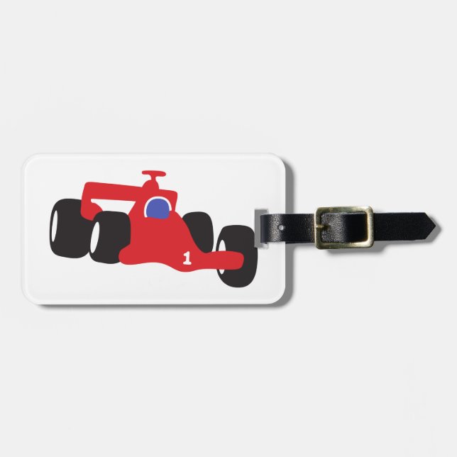 Turbo racing car luggage tag (Front Horizontal)