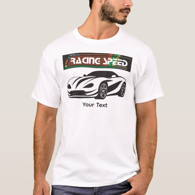 Turbo Racing Speed Car – Performance Auto Art T-Shirt (Front)