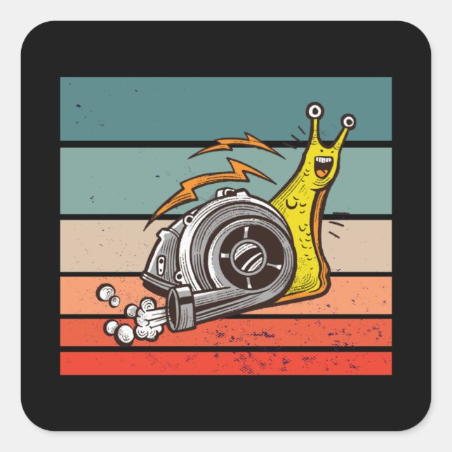 Turbo snail square sticker (Front)