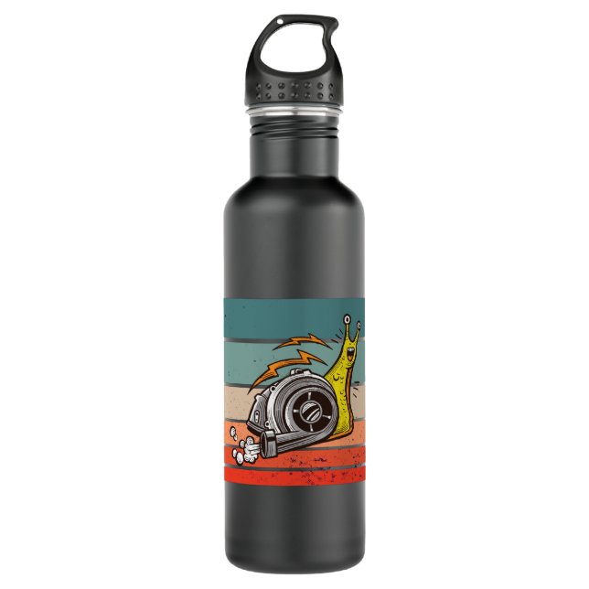 Turbo snail stainless steel water bottle (Front)