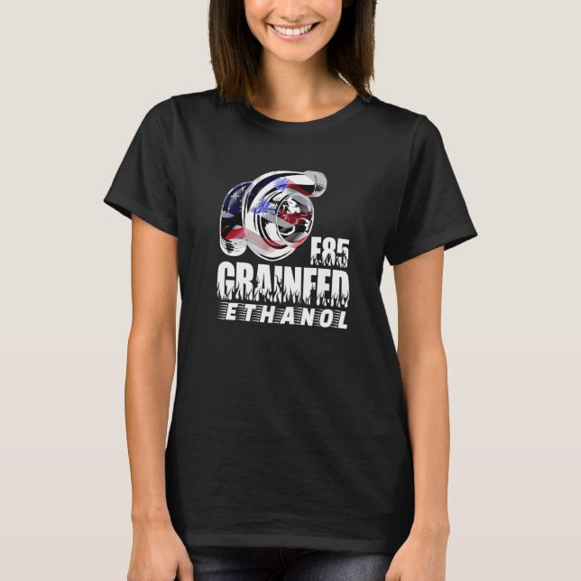 Turbocharger Drag Racing Race Car Turbo Grain Fed  T-Shirt (Front)