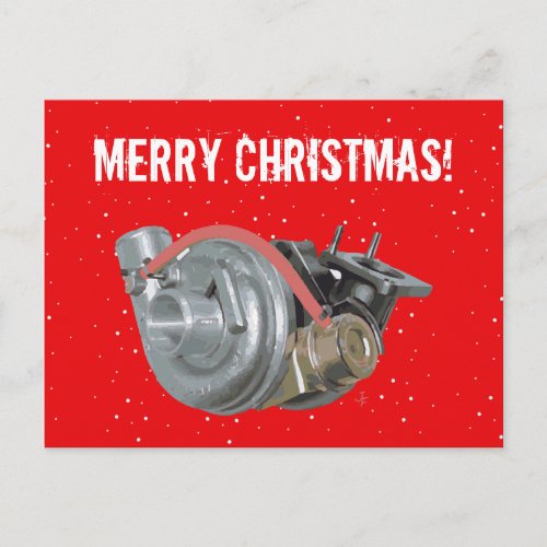 Turbocharger Holiday Postcard