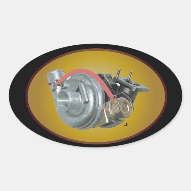 Turbocharger Oval Sticker (Front)