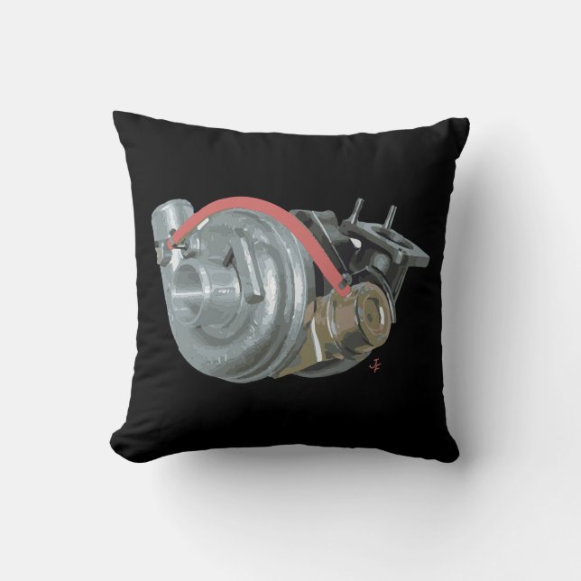 Turbocharger Throw Pillow (Front)